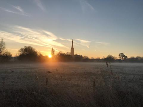 Marketing and pr agency Wiltshire, Swindon, Somerset, London. Sunset in Salisbury.