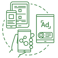 Marketing and pr agency in Wiltshire, UK. Copywriting icon. Meadow Communications.