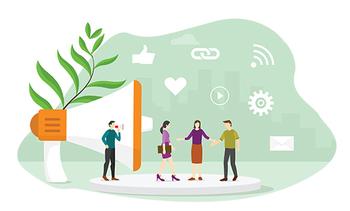 Marketing and PR services in Wiltshire. Public relations icon.