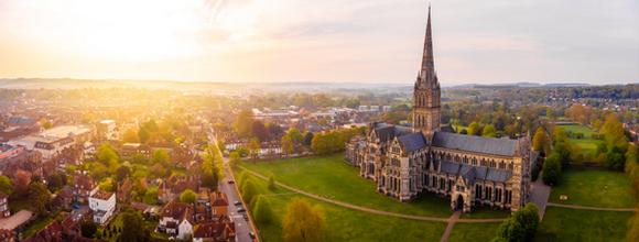 Marketing and PR agency in Wiltshire, London, Swindon and Somerset, UK. Salisbury Cathedral at Sunset.
